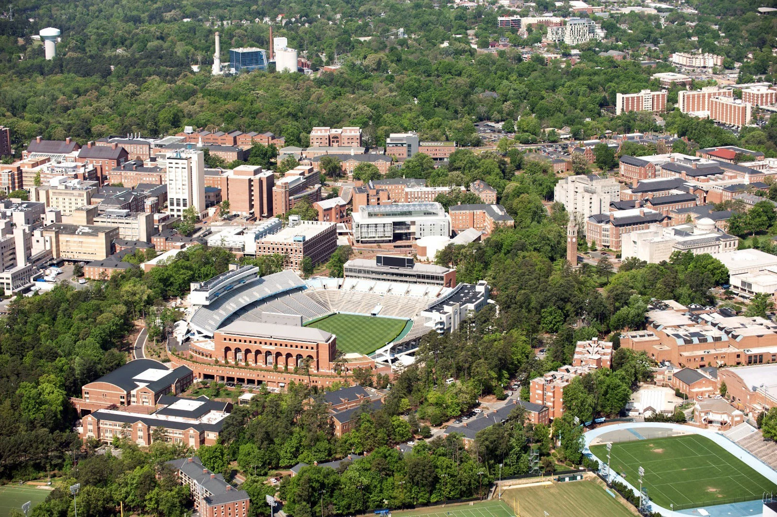 Arial view of Keenan Memorial Stadium - UNC Campus Chapel Hill North Carolina
