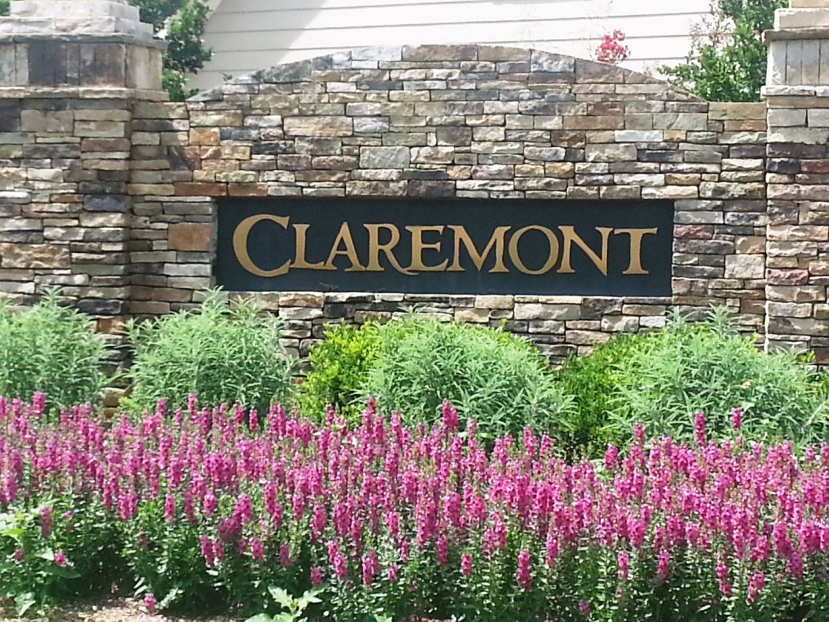 Claremont Subdivision Entrance in Carrboro NC