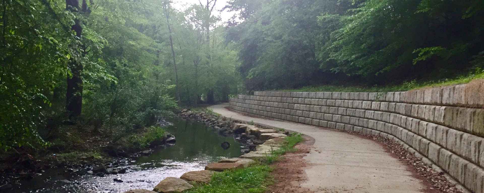 Bolin Creek Trail and Creek in Chapel Hill NC 